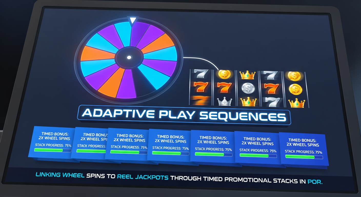 Illustration of timed bonus stack activation between roulette and slot games on a smartphone screen