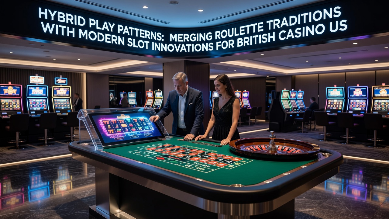Detailed view of a hybrid casino interface displaying roulette wheel alongside slot reels with bonus indicators