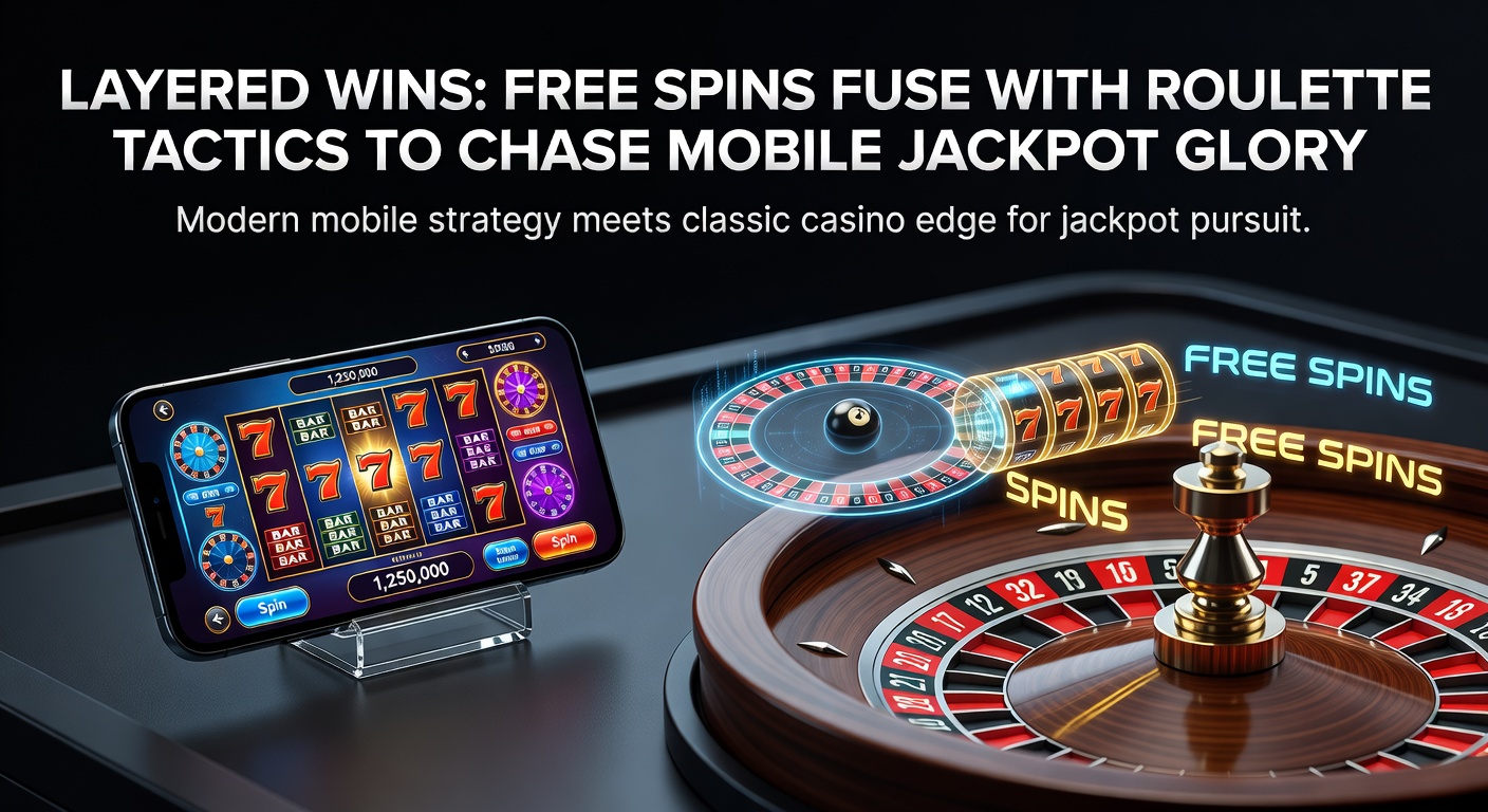 Vibrant mobile screen showing free spins activating on a slot machine alongside a roulette wheel in the background, illustrating layered gaming strategies
