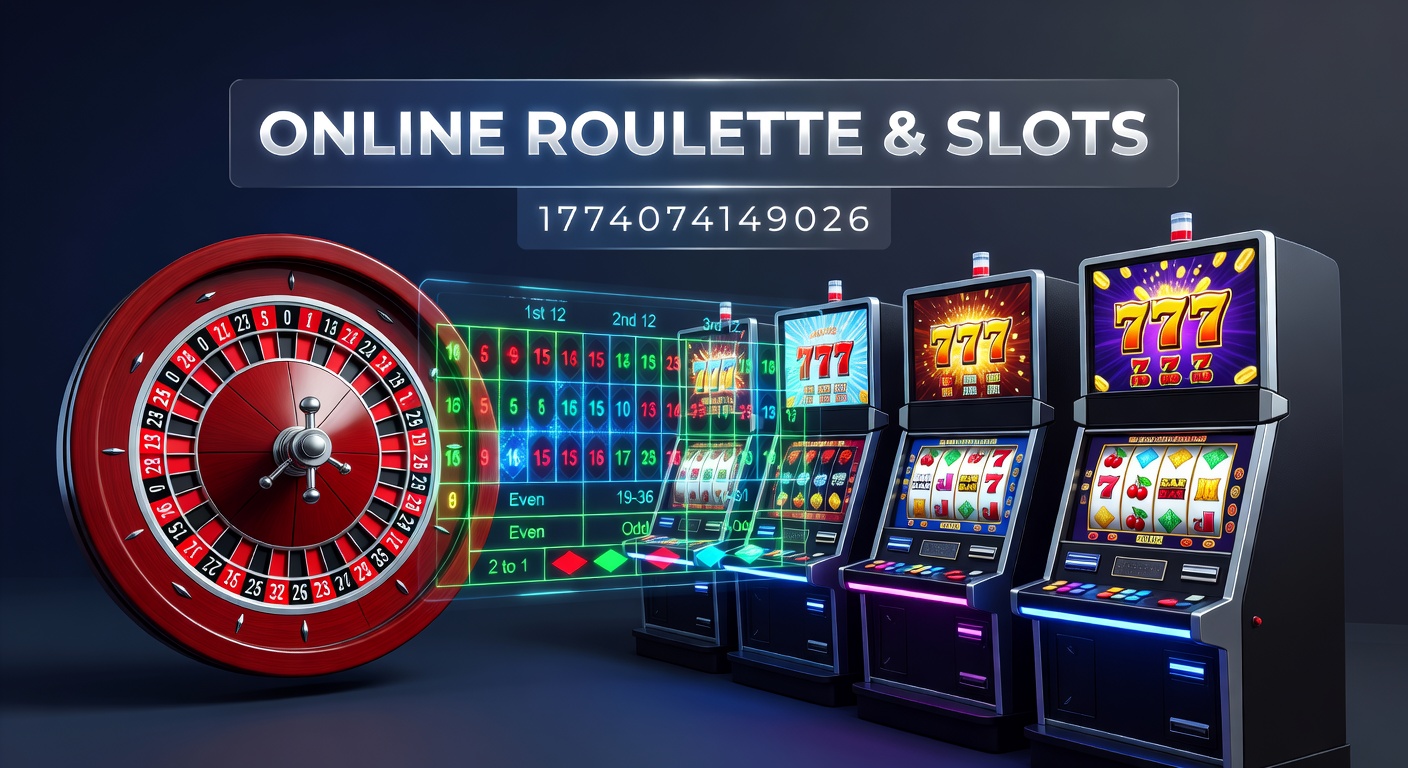 Dynamic online roulette wheel spinning alongside colorful slot reels on a sleek digital interface