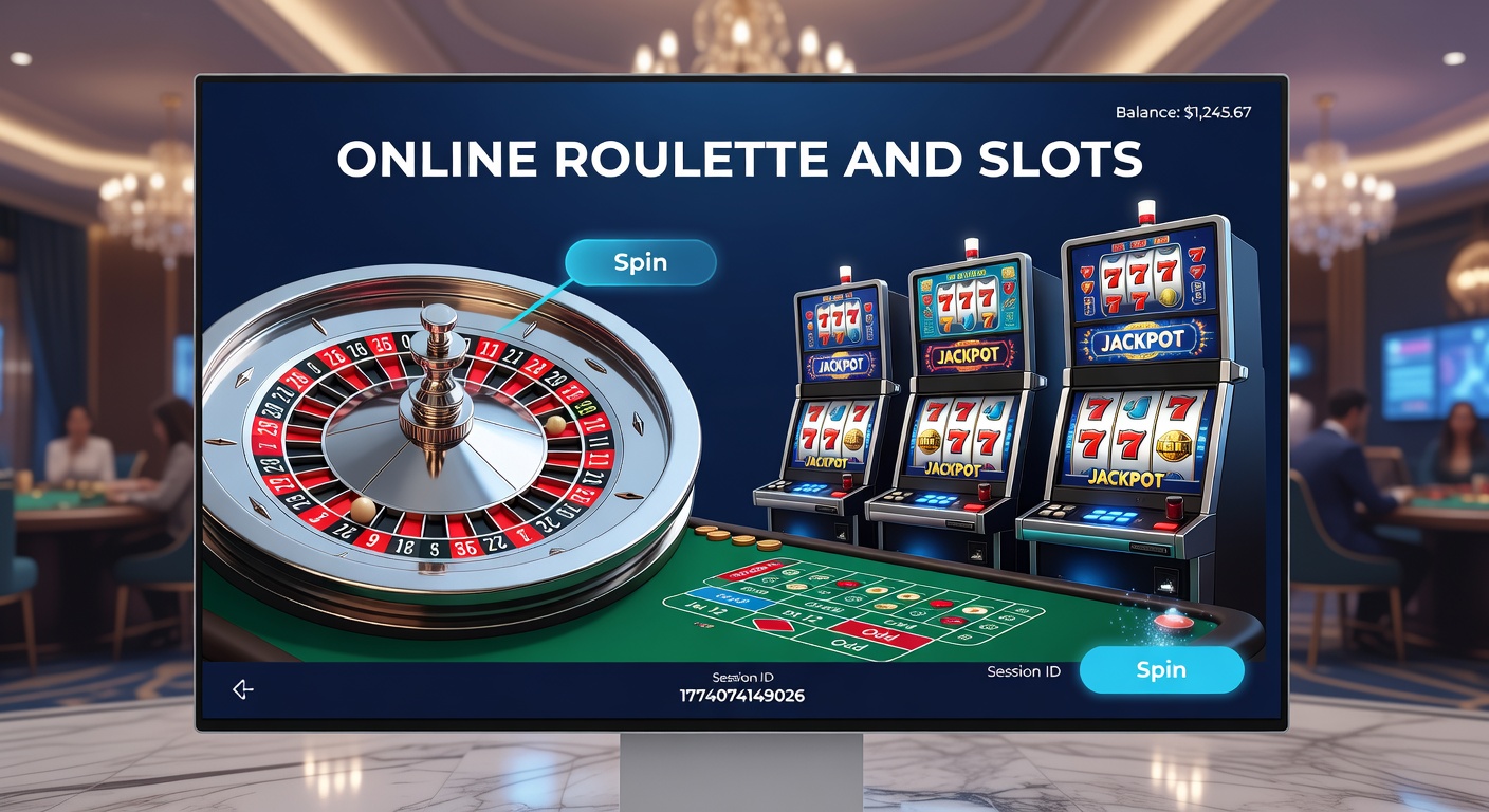 Mobile screen displaying live roulette action next to a jackpot slot payout animation