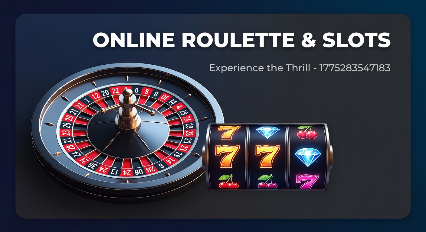Dynamic display of online roulette wheel spinning alongside colorful slot reels on a digital casino interface