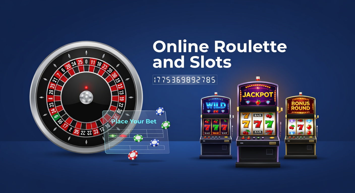 Vibrant digital roulette wheel and slot reels glowing on a modern casino interface, capturing the essence of online gaming excitement